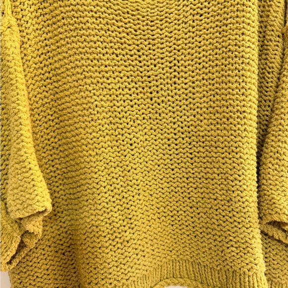 Free People Mustard Oversized Knit Sweater - Picture 4 of 6